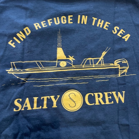 Salty Crew Other - Salty Crew Navy and Gold BoatT-Shirt, ironed, and ready to go